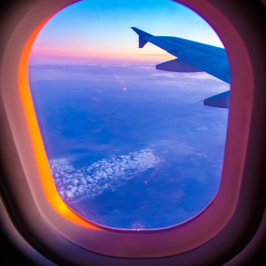 Window in airplane