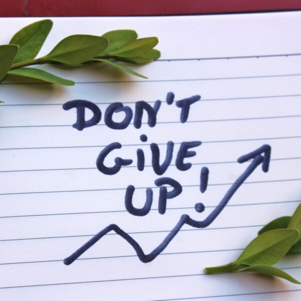 Paper that says don't give up