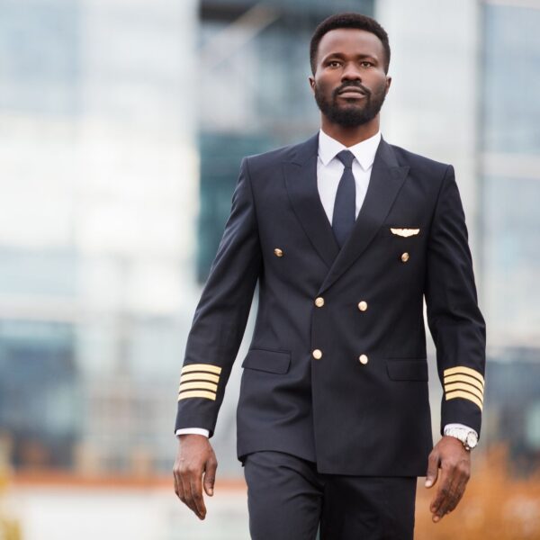 male pilot in uniform