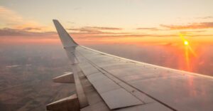 A wing of a plane