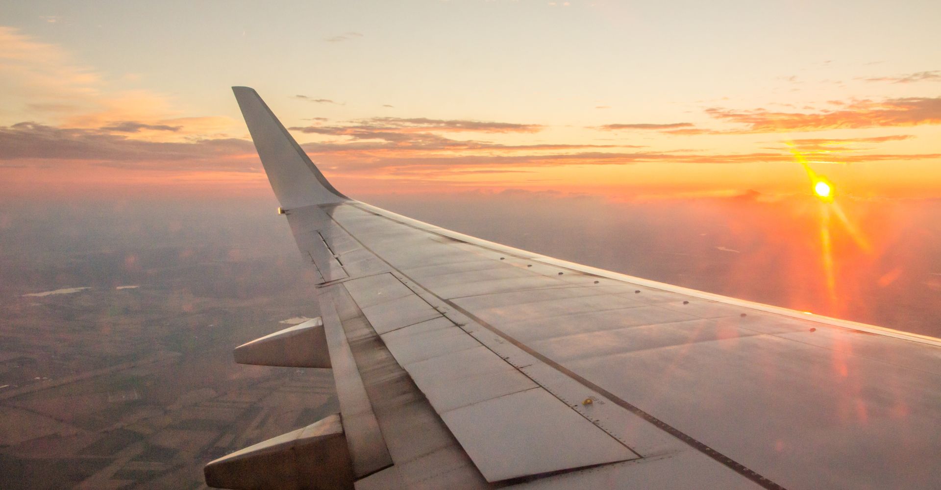 A wing of a plane