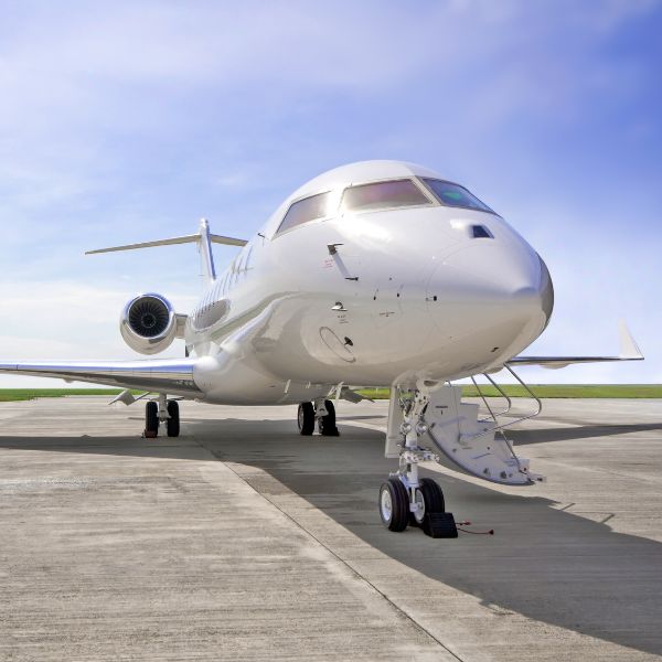 exterior of commercial plane