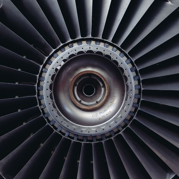 closeup of turbine