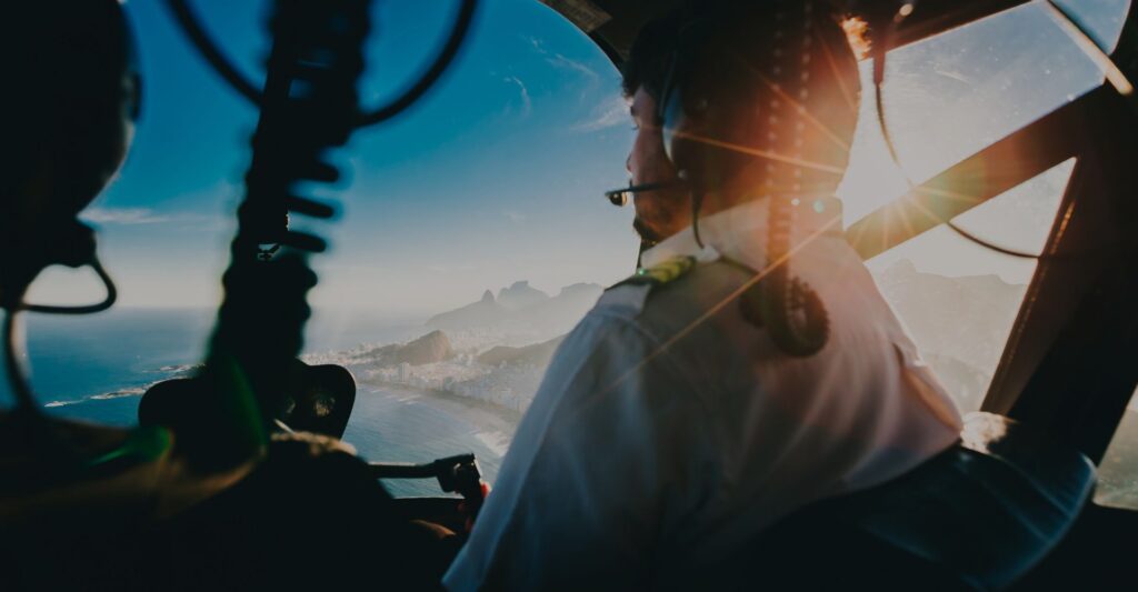 flying over mountains