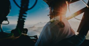 flying over mountains