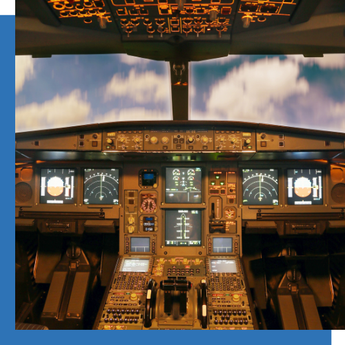 Airline cockpit