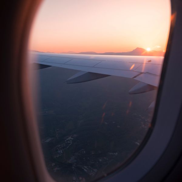 View from commercial plane window.
