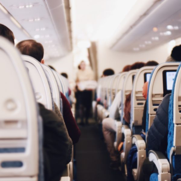 rows of seats in commercial airline